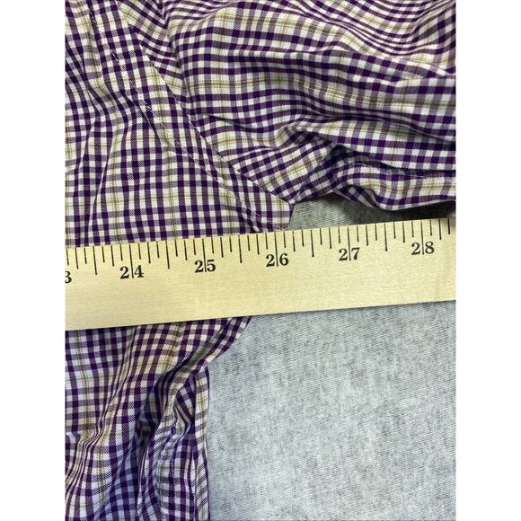 Peter Millar Shirt Mens Extra Large Purple Check Casual Dress Classic XL - Picture 6 of 6
